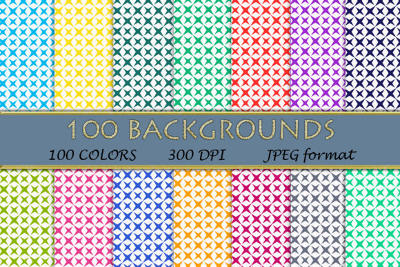 100 Geometric Patterns--001: A Digital Paper Collection for Designers and Creators