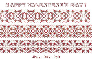 3 Hand Drawn Seamless Valentine Patterns for Creative Projects
