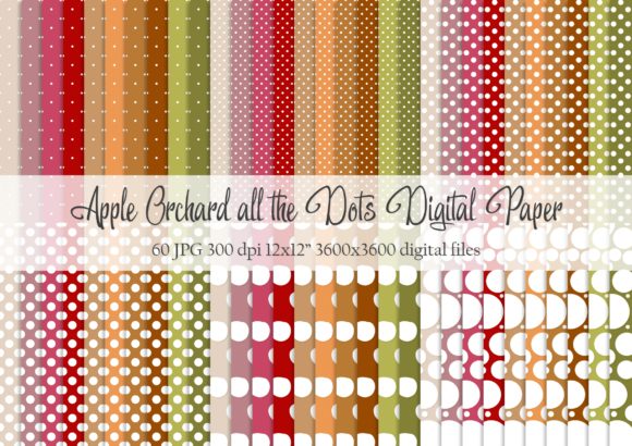 Apple Orchard All the Dots Digital Paper