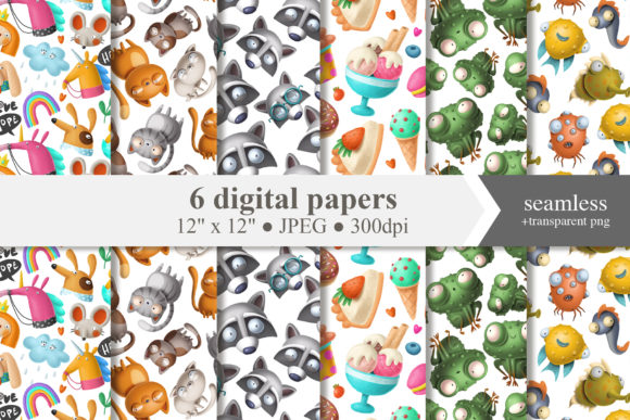 Cute Funny Digital Papers Pack: A Versatile Resource for Creative Projects