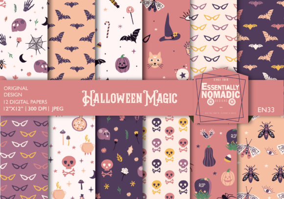 Cute Halloween Digital Paper Seamless