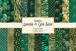 Emerald and Gold Safari Digital Paper: A Creative Asset for Modern Designers
