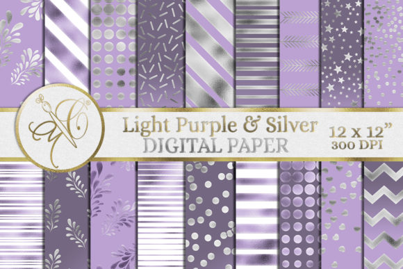 Light Purple and Silver Digital Paper: A Versatile Resource for Creative Projects