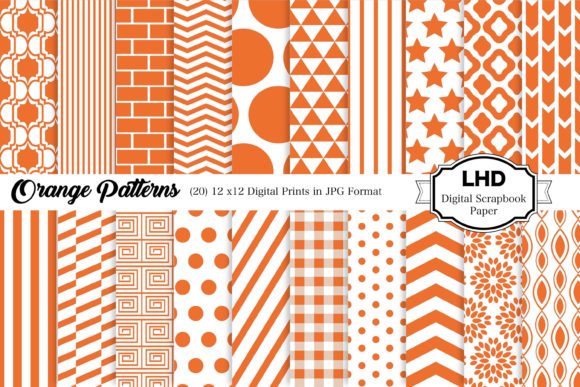 Orange Digital Paper Pack for Creative Professionals