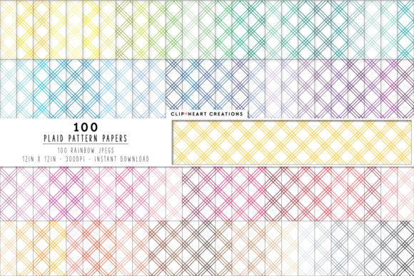 Plaid Pattern Digital Papers