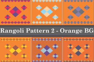 Rangoli Patterns 2 - Orange BG: A Versatile Design for Creative and Practical Use