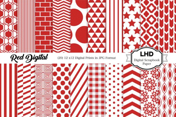 Red Digital Paper Pack – A Versatile Tool for Creativity and Design