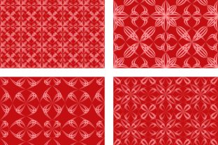 Red Seamless Geometric Patterns