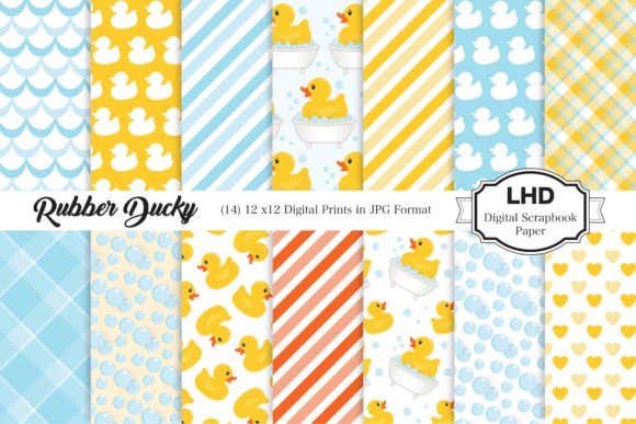 Rubber Ducky Digital Papers