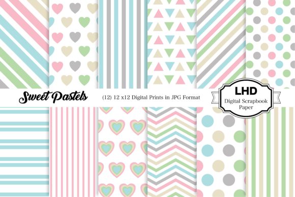 Sweet Pastels Digital Papers for Creative Projects