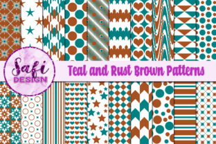 Teal and Rust Brown Patterns: A Versatile Design Resource for Creative Projects